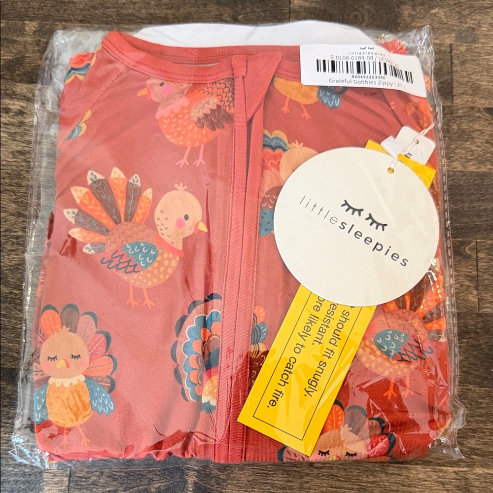 Little Sleepies GRATEFUL GOBBLES ZIPPY Pajamas